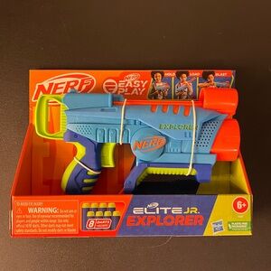 Hasbro Nerf Gun Easy Play Elite Jr Explorer Blaster w/ 8 Darts Toy for Kids New